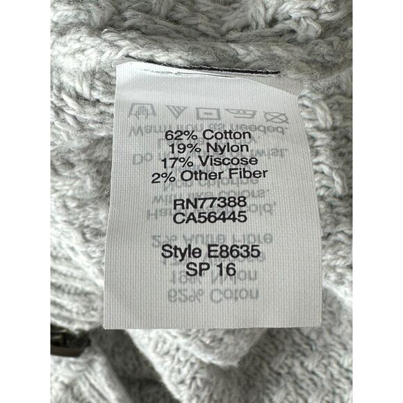 Madewell Sweater Women XXS Gray Landmark Texture Zipper Knit Minimalist‎ Staple - Picture 7 of 8